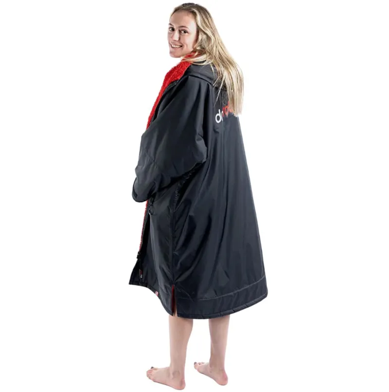 Dryrobe Adult Advance Long Sleeve Change Robe V3 Medium Black/Red-4